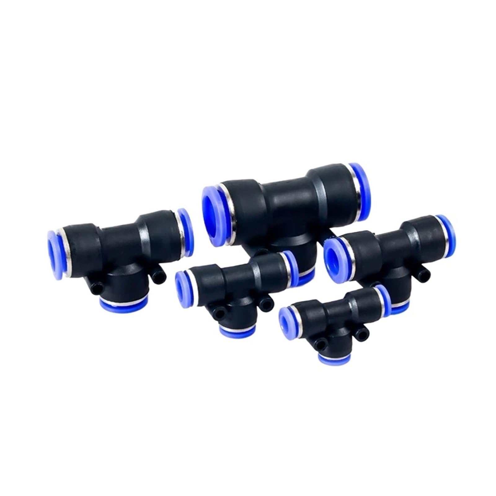 Sprzęgło pneumatyczne Złączki pneumatyczne typu PE 5/20/50 szt. 3-drożny T Plastikowe złącze pneumatyczne do 4 mm do 16 mm (6 mm, 50 sztuk)