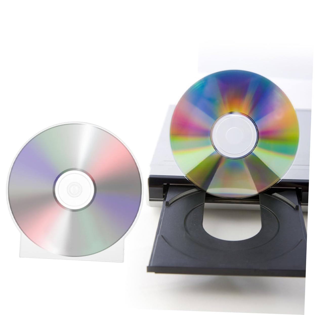 Zerodeko Custodie Trasparenti e Facile Identificazione Protezione Antipolvere in Plastica da 50 Pezzi per CD per Archiviazione di CD e Dvd