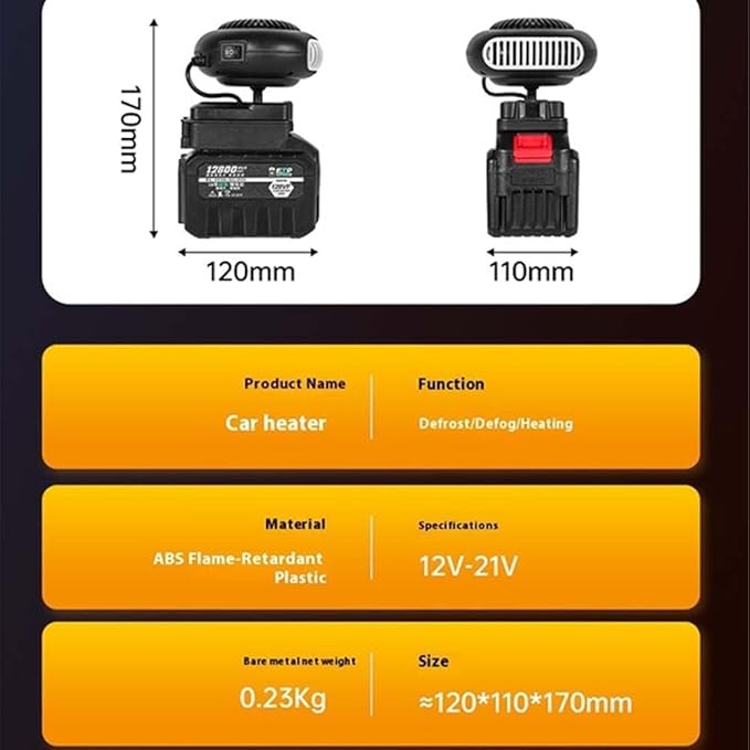 Calefactor Eléctrico Portátil a Batería con Tecnología PTC miniatura 2