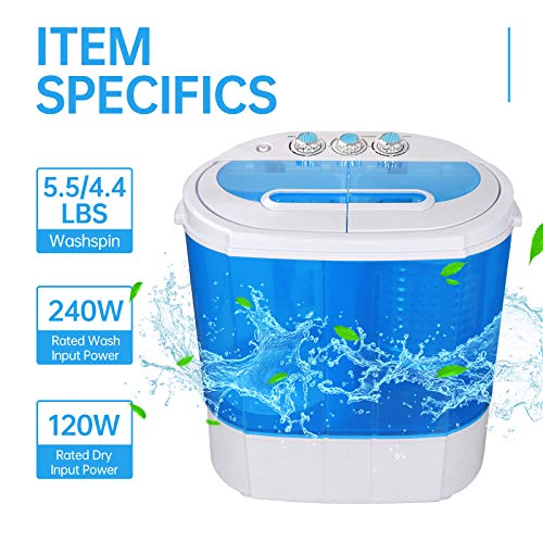 ZENY Portable Clothes Washing Machine Mini Twin Tub Small Laundry