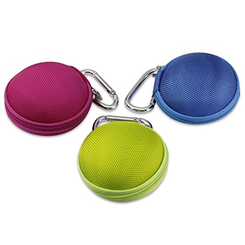 Aussel 3 Pack Tiny Portable MultiColor Earphone Headset Handsfree Hard EVA Case with Metal Hook (02) Aussel 3 Pack Tiny Portable MultiColor Earphone Headset Handsfree Hard EVA Case with Metal Hook (02)