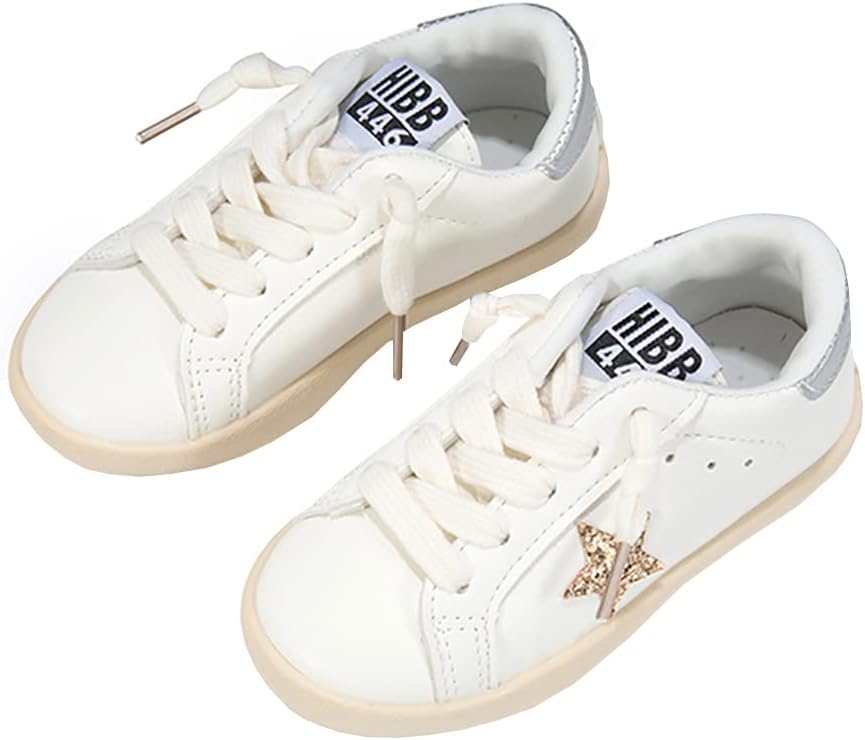 XinYiQu Kids Sparkle Star Sneakers Casual Sports Running Shoes for Girls Boys - Image 3