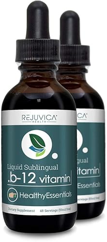 Essential B-12 Liquid B12, apoya la energía y un sistema nervioso saludable, práctico gotero líquido que absorbe rápidamente y sabe muy bien,