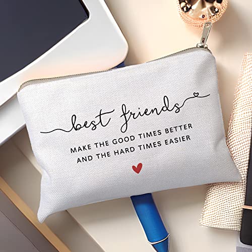 Best Friends Gifts Cosmetic Bag Friendship Makeup Bag Gift with Heart Missing You Friends Sister Birthday Gifts Anniversary Gift Friendship Toiletry Bag2