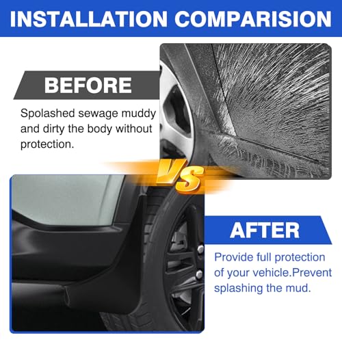 Image of Autorder Mud Flaps Splash Guards for 2024-2025 2026 Chevrolet Chevy Trax Accessories Mudflap Fender Flares Front and Rear Mud Guard Set 4PCS