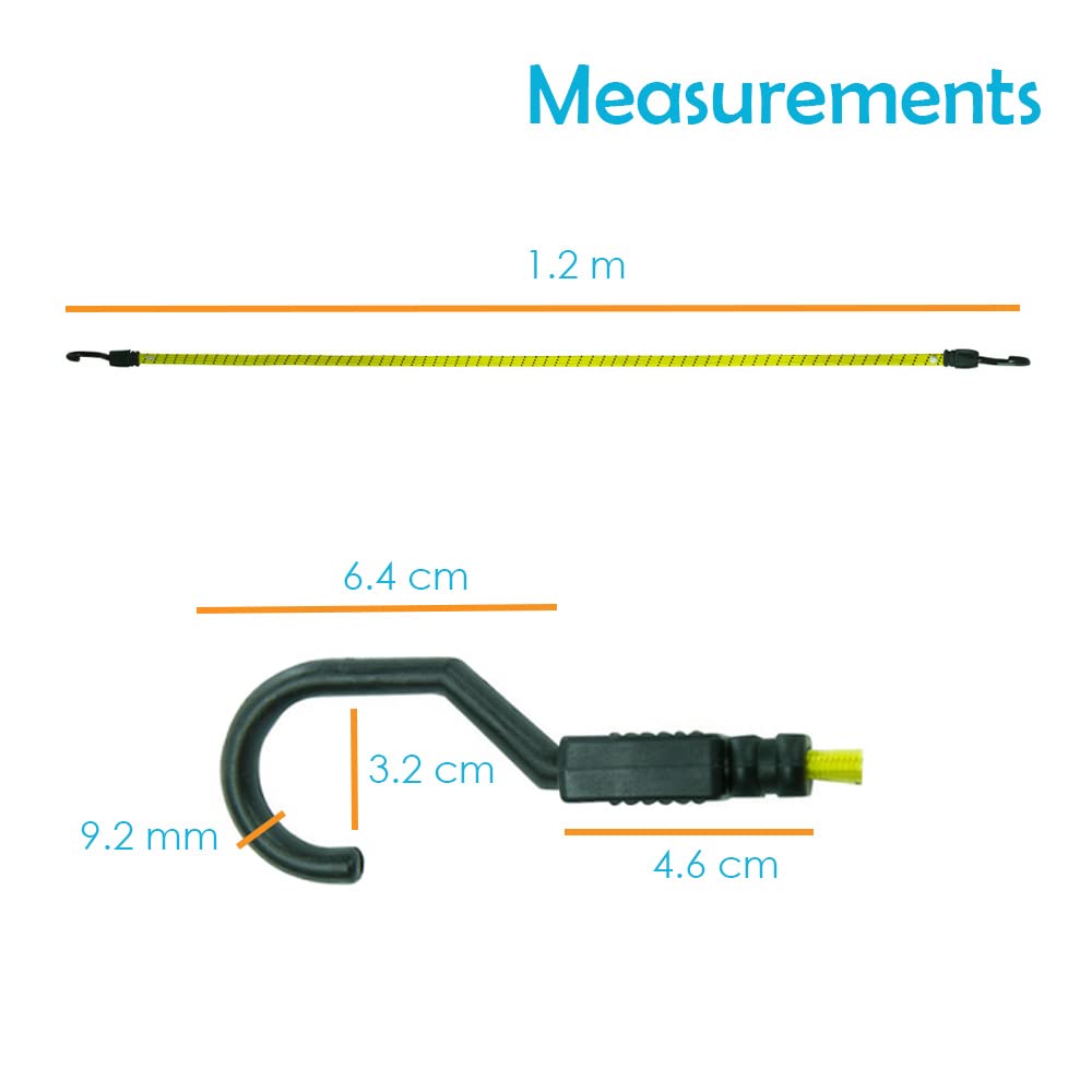 Buy Houseables Bungee Cords with Hooks, Bungie Straps, 4 Pack, 48 Inch