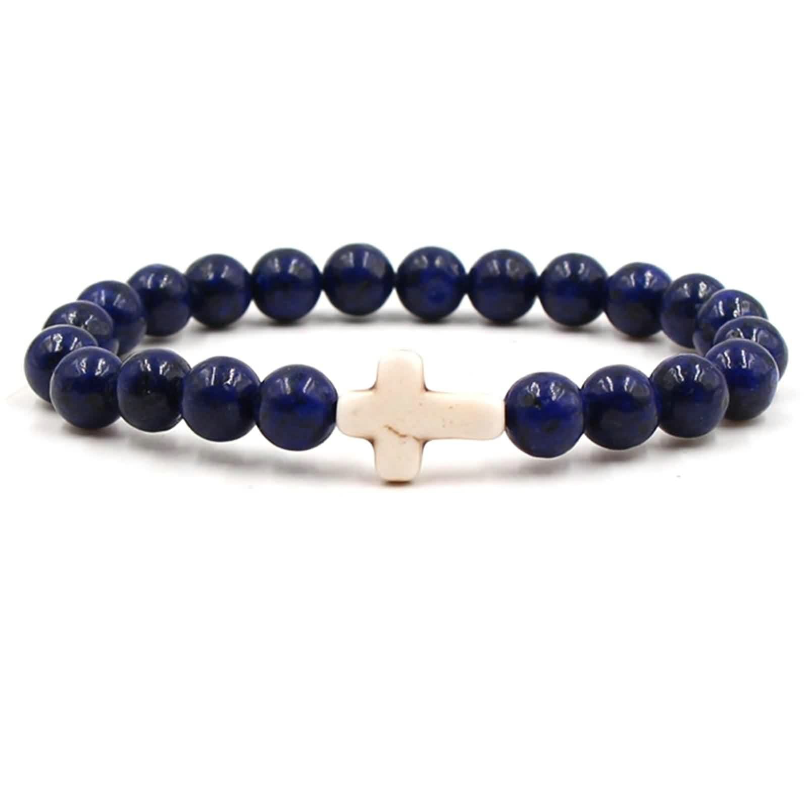 Bracelet de perles pour hommes bijoux 19CM en pierre véritable