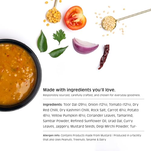 Image of Chutnefy Hotel Sambar | 75g Freeze-Dried Instant Dry Mix | Just Add Water to make 5-6 servings (375 g) each | 2 x 75g | 0% Preservatives or Additives