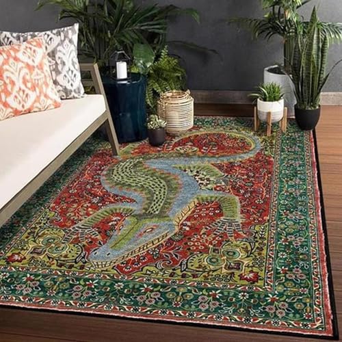 Tapete Decorativo Cocodrilo 90x150 cm Bajo Pelo miniatura 1