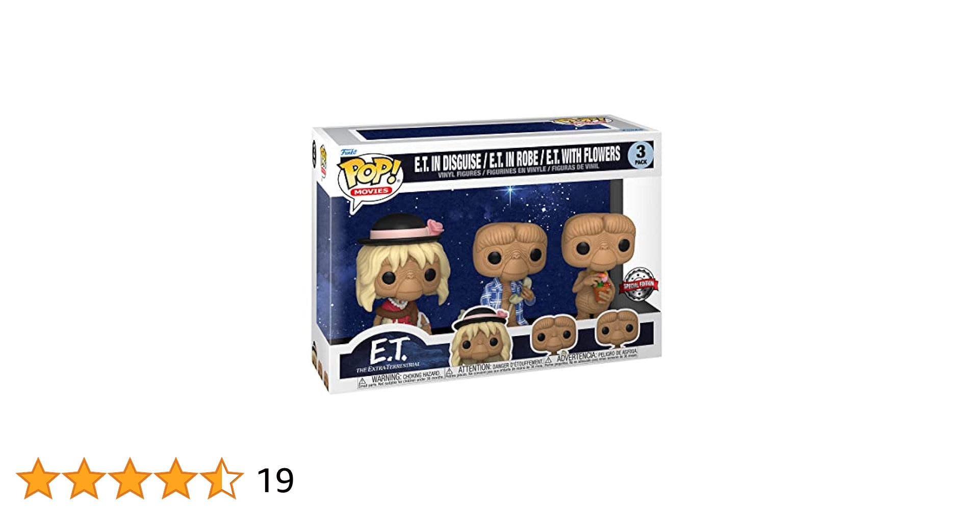 FUNKO POP! E.T. 3セット限定版 Amazon.com: Funko Pop! Movies E.T. 40th 3 Pack Vinyl Figures