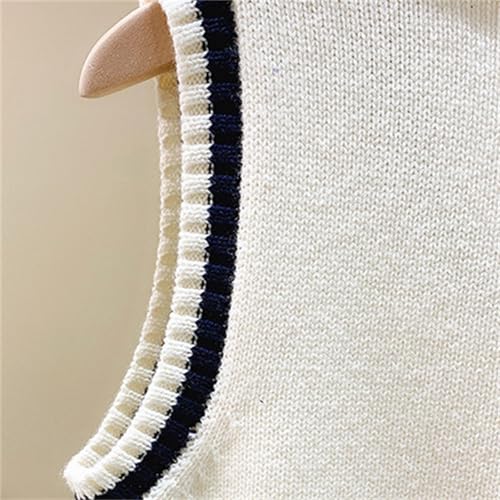 Girls Boys School Uniform Sweater Vest Teen V Neck Sleeveless Cable Knitted Pullover Sweaters Kid Fashion Fall Winter Clothes4