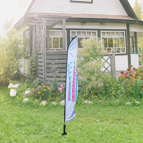 Piquets de drapeau extérieur et support de mât avec design pointu de fixation - 7