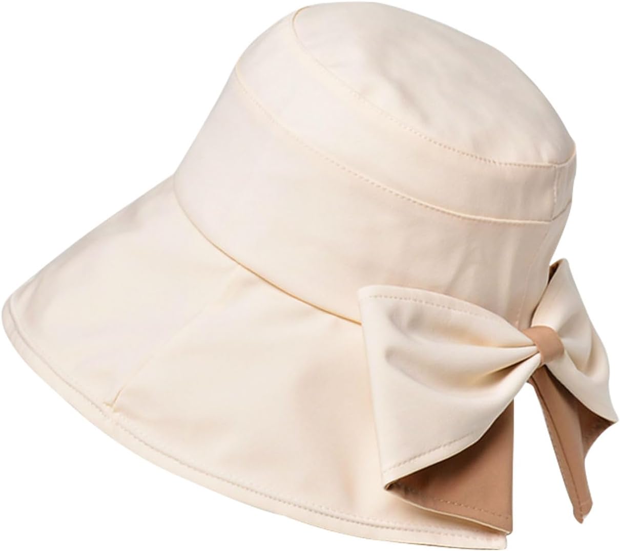 Andiker Bucket Hat for Women, Wide Brim Breathable Women Sun Hat with Bow Foldable Hats for Travel Hiking Fishing