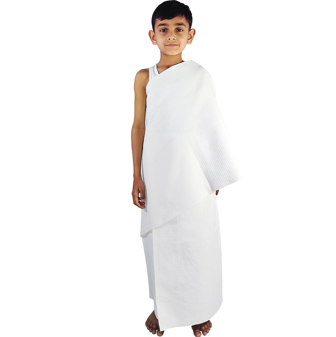 SANAAYAH Ihram Ehram Ahram for Babies Toddlers and Kids, Stitched Ihram Dress Ready to Wear (Toddler Size 14 Inch Lenght Belly Button to Ankle)