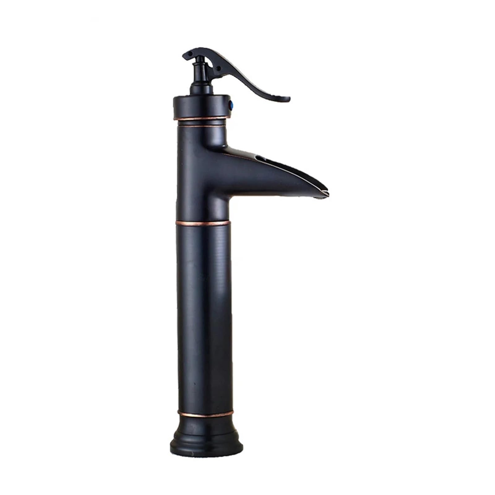 DFGHNBVC Antique Basin Faucets Black Bronze Waterfall Faucet Bathroom Sink Taps Single Lever Hot And Cold Water Mixer Taps,Kitchen Sink Faucet,Onecolor-High