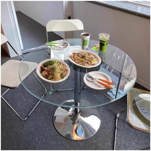 27.3" Round Glass Dining Table,...