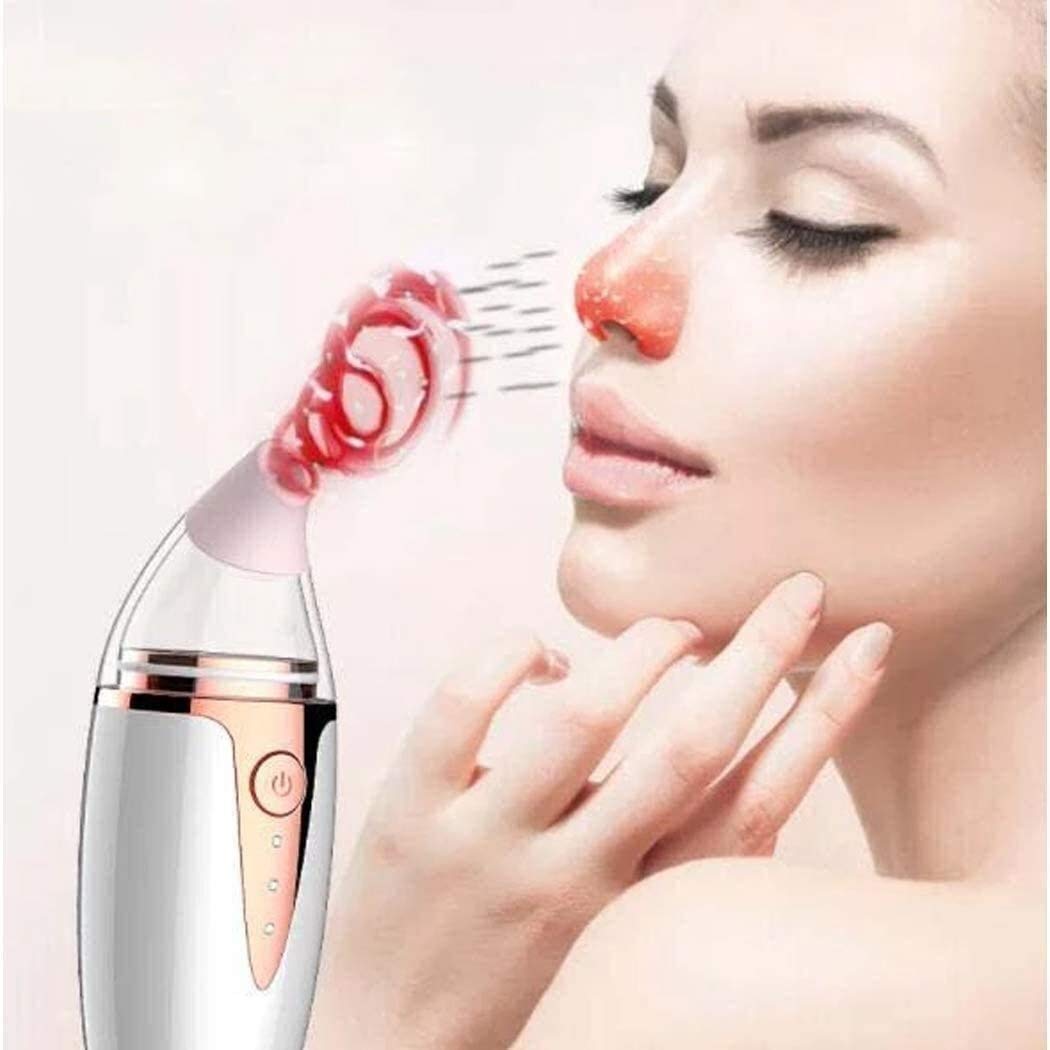 Blackhead Remover Aspirapolvere-Pore Cleaner Aspirapolvere Aspirazione elettrica Vial Comino Acne Extractor Tool USB Ricaricabile 3 modalità 4 Sonde sostituibili per Donne e Uomini