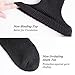 +MD Non-Binding Diabetic Socks for Men Women-6 Pairs Medical Circulatory Crew Socks with Cushion Sole Black 10-13