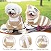 Hundepullover Kleine Hunde, yisight Hundepullover Fleece, Hundemantel 4 Beine, Hunde Jumpsuit Winter, Hundemantel für Kleine und Mittlere Hunde, Khaki-Streifen