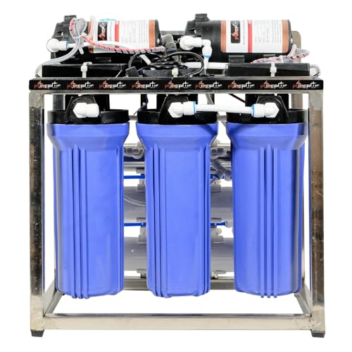 Image of PurePlus 25 LPH RO + UV Double Purification Water Purifier System for Commercial & Office Use with Pump