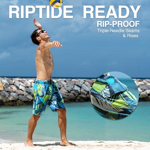 Image of Kanu Surf Men's Big Viper Extended Size Stripe Swim Trunk