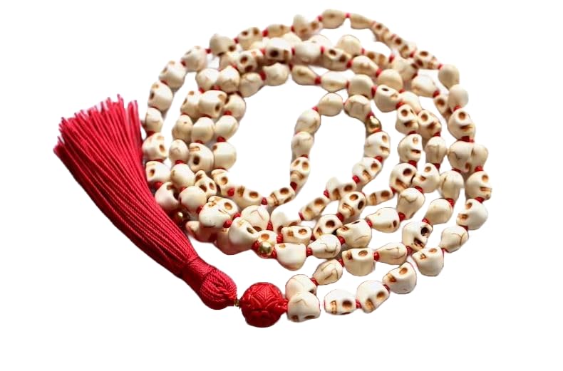 Naturalne koraliki modlitewne czaszki, 6 mm, 108 koralików mala, duchowe, koraliki medytacyjne, Reiki, Japa Mala, buddyjskie koraliki modlitewne, bransoletka do jogi, koraliki lecznicze