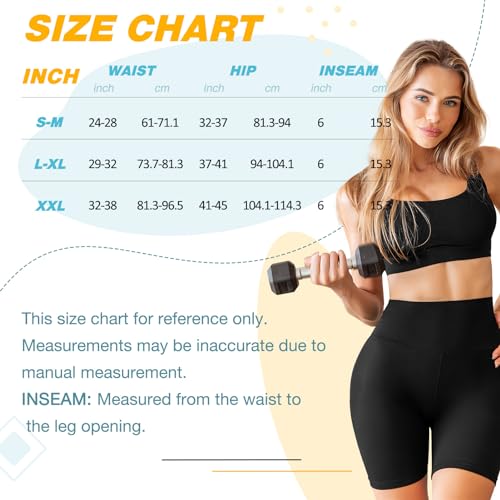Sanpetix Gym Shorts for Women, High Waisted Cycling Shorts for Runing Yoga Workout Sport Coffee 1 Pack LXL - Image 6