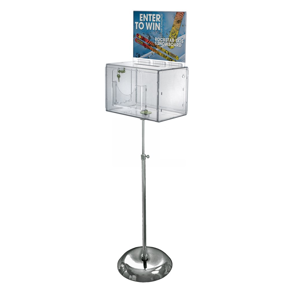 Azar Displays 206325CLR XLarge Clear Acrylic Suggestion Box with Lock