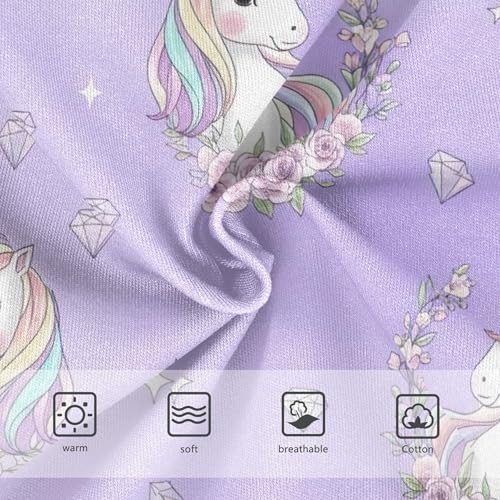 Funny Girls Underwear Toddlers 2t Cotton Panties for Girl Cute Rainbow Horses Diamond Purple Undies Kids Briefs3