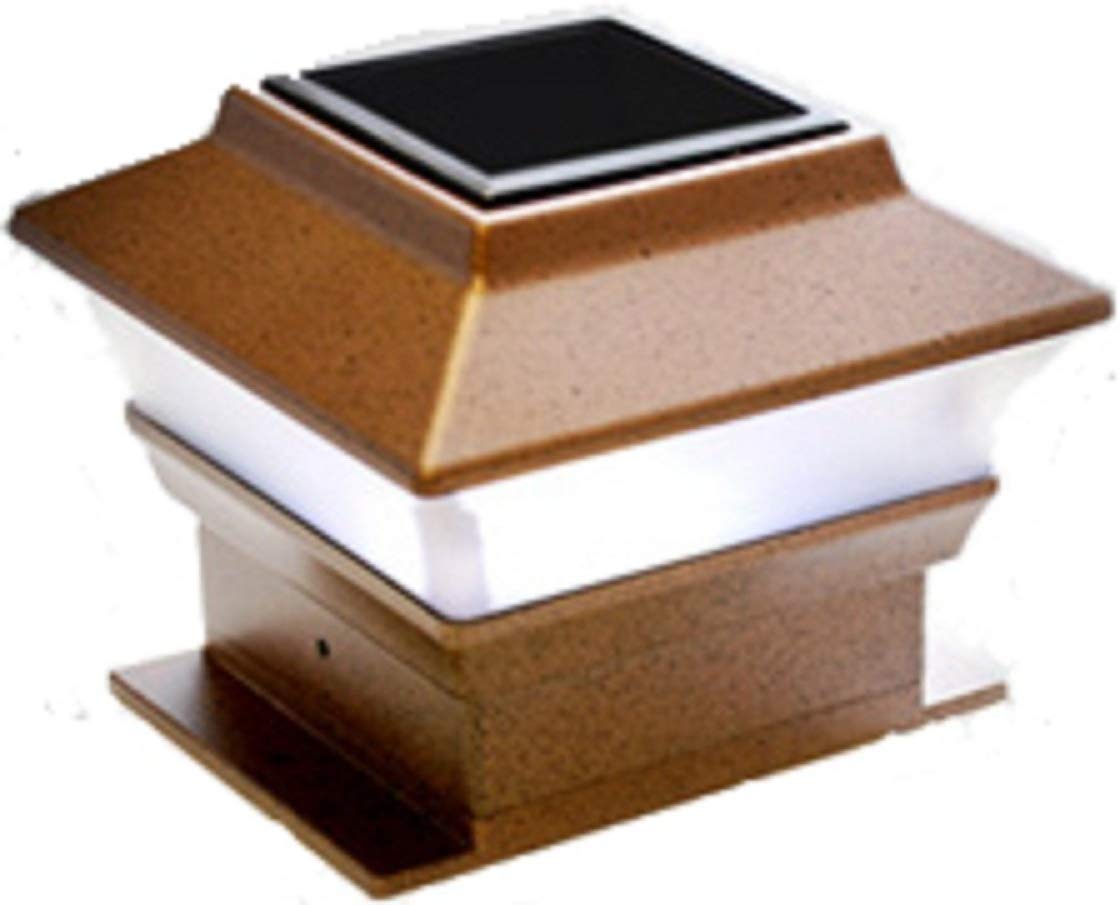 2 Pack Plastic Copper Square Post Deck Fence Mount For Wood Posts (Wood or Composite Posts : must be smaller than 3-13/16