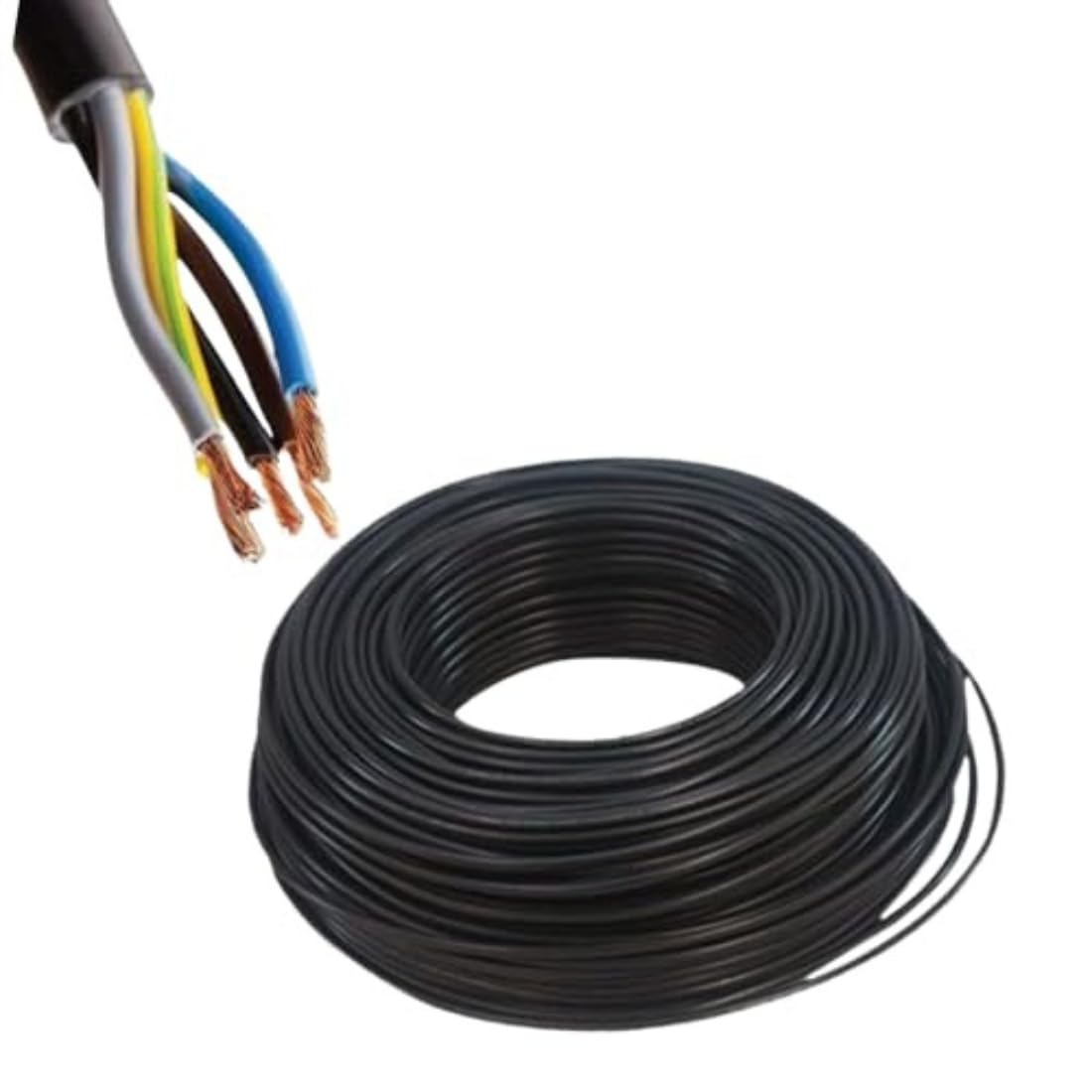 Drumstone [ 5 Years Warranty ] 50m Copper 7/38 (7/60) 5-Core Flexible Electrical Cable – I for Domestic & Industrial Use-image-42