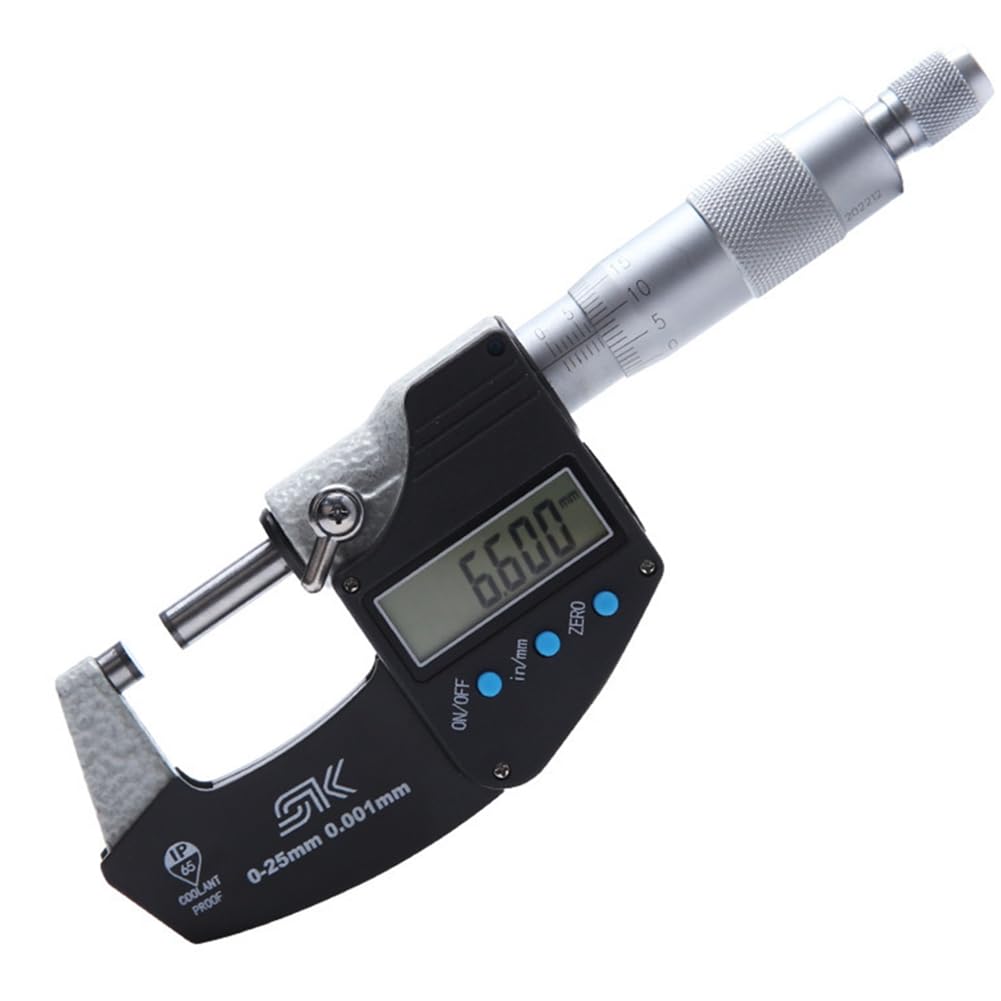 Jnchdghwa IP65 Waterproof Digital Micrometer 0.001mm LCD Display Outside Caliper Gauge 25mm