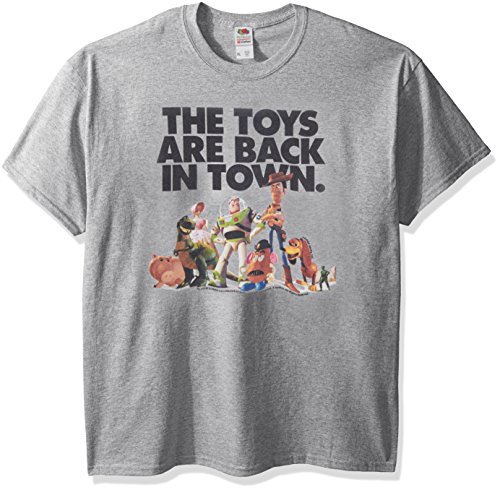 Disney Young Mens Toy Story The Toys are Back in Town Graphic T-Shirt Shirt Athletic Heather Medium