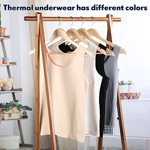 Image of Toulite 4 Pcs Thermal Tank Tops Women Underwear Tops Sleeveless Undershirt for Women Cotton Camisole Warm Base Layer
