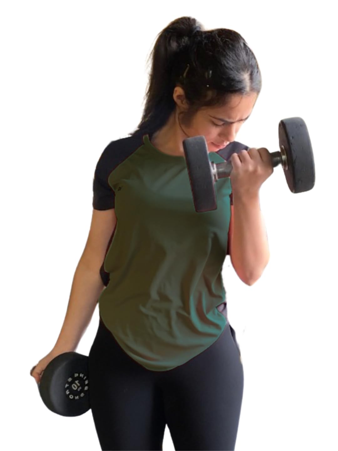 Women Work Out Gym Wear Sports T Shirt, Breathable, Quick Dry, Streachable (Pack of 1)