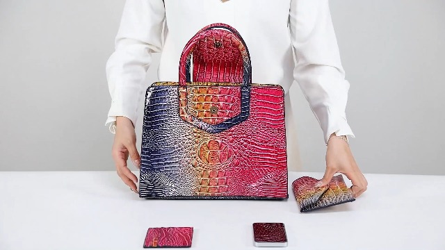 Bolso Satchel Vegan Leather para Mujer con 3 piezas miniatura 7