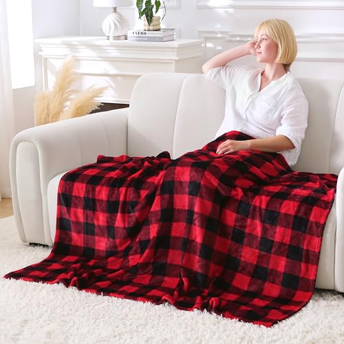 Couverture plaid grand lit écossais de buffle 228,6 cm douce confortable - 8