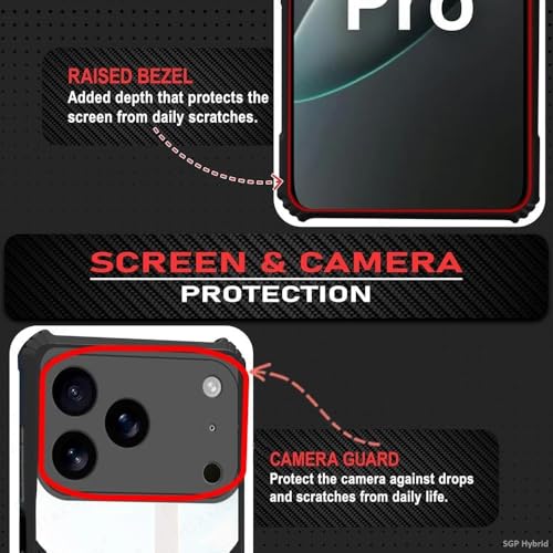 Image of AIBEX Compatible for Realme P4 Pro 5G Mobile Back Case Cover, Crystal-Clear Shockproof Bumper with Camera Guard | 360 Hybrid Protection (TPU+PC) | Anti-Yellow, Slim Transparent - Black