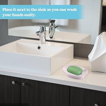 Shinowa Portasapone A Doppio Strato, Porta Sapone In Resina Portasapone