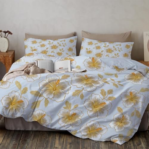 Parure de lit thème botanique 3 pièces pour créer un cocon de douceur