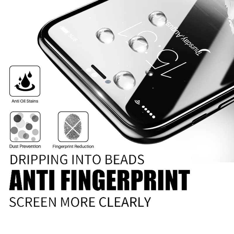 Image of Anti-Spy Privacy Tempered Glass Screen Protector Compatible For Xiaomi Note 10 Pro Cellphone (Black,Pack Of 1) Edge To Edge Coverage Screen Guard With Easy Installation Kit