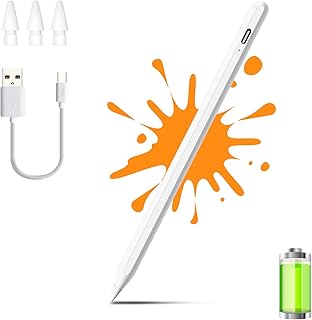 Stylus Pen for iPad with Power Display Palm Rejection Compatible with iPad Pro 12'3/4/5 Gen and iPad Pro 11'',iPad Mini 6th Gen, iPad Air 3/4/5, iPad Mini 5/6th, iPad 6/7/8th Gen…