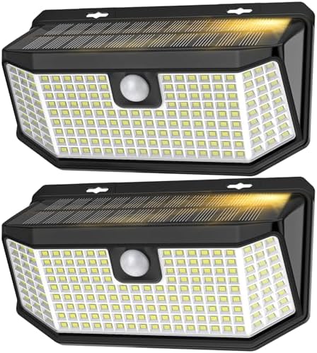 Aootek Solar Lights Outdoor 182 LEDs 2500Lm Solar Motion Sensor L...