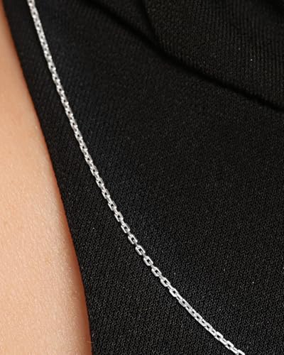 Image of Clara Anti-Tarnish 925 Sterling Silver Chain Necklace in 18 inches | Gift for Women and Girls| Minimal Daily Wear