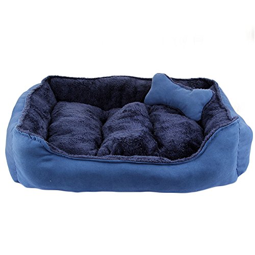 Lanchengjieneng Panier Corbeille, lit pour Chien Dog Bed Coussin, Coussin de Chien et Chat (M-60x50x15cm, Bleu)