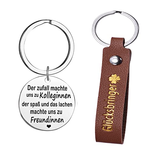 MKISHINE Geschenk Kollegin schlüsselanhänger Kolleginnen & Freundinnen Spruch,Büro Geschenk für Arbeitskollegin zum Geburtstag oder Abschied,geschenk für Ruhestand kollegin Cover