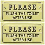 GARVALON 2 pièces Autocollants Wc Vinyle Étanches et Résistants à Huile Rappel de Cour...