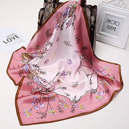 ANDANTINO 100% Real Mulberry Silk Scarf -21'' x 21''- Lightweight Neckerchief –Women Men Small Square Digital Printed Scarves - Image 2