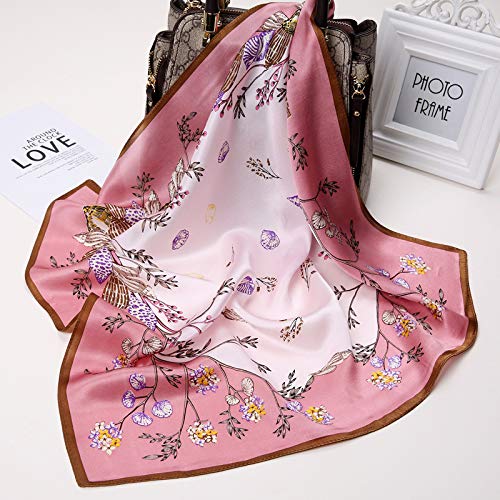 Image of ANDANTINO 100% Mulberry Silk Scarf -21 inch Square Neckerchief with Gift Packed