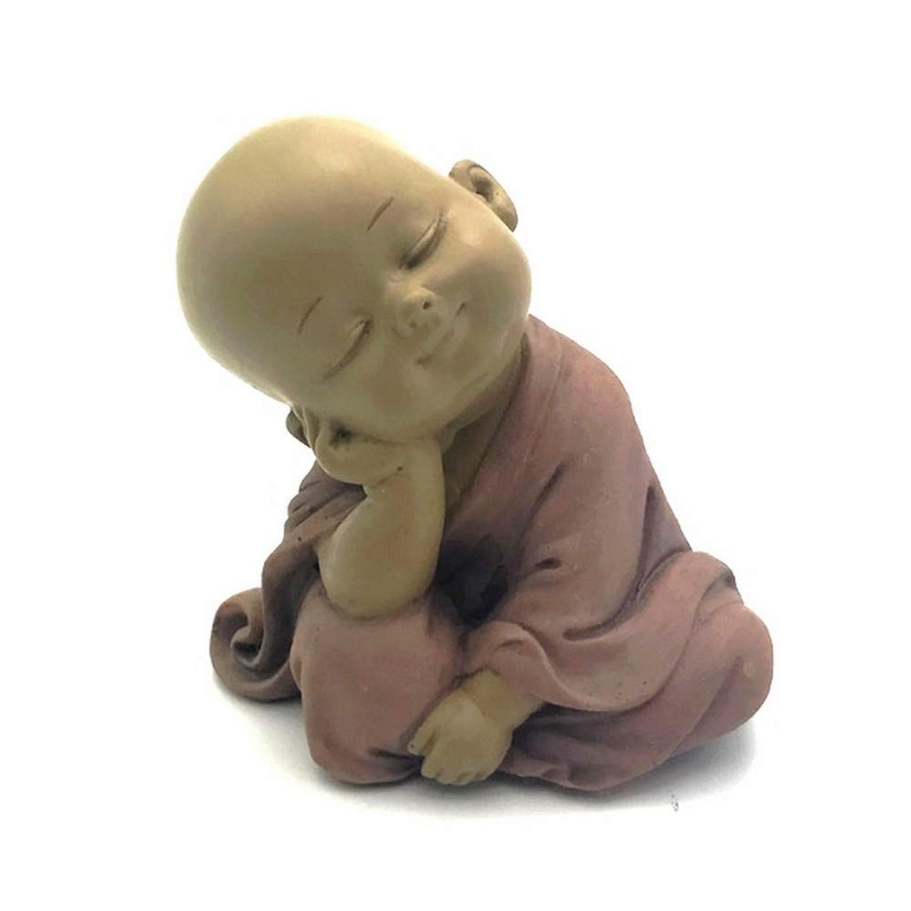 Zen Light SB5 Bouddha Resin Beige and Dusky Pink Baby Reflection Figurine